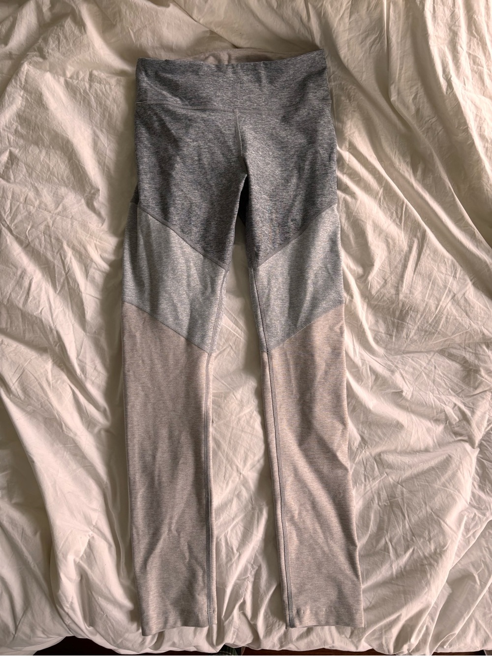 Outdoor Voices Grey & Light Grey Colorblock Leggings